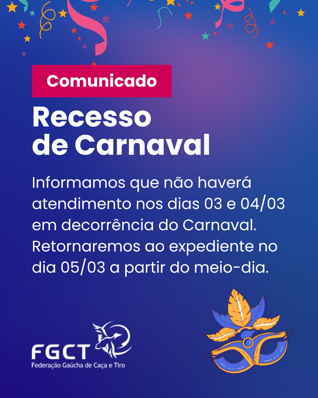 Recesso de Carnaval 2025