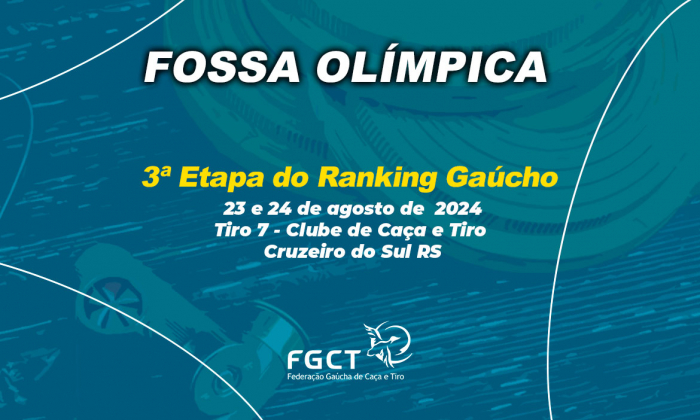 [PROVA REALIZADA] - 3ª Etapa do Ranking gaúcho - 23 e 24/8