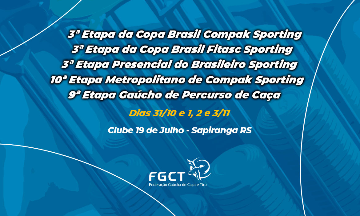 [COPA BRASIL] - 3ª Etapa da Copa Brasil Fitasc e outras - 31/10 e 1 a 3/11