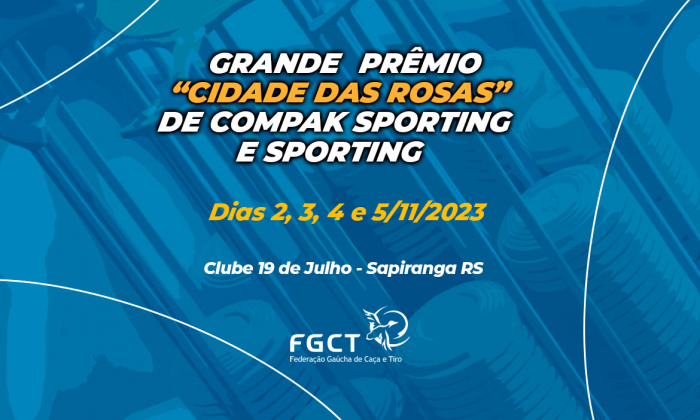 [PROVA REALIZADA] - Grande Prêmio &quot;Cidade das Rosas&quot; de Compak Sporting e Sporting - 2 a 5/11
